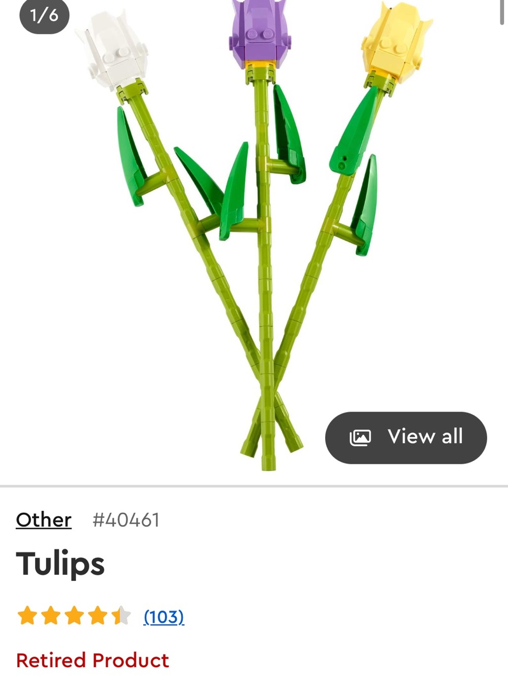 Lego tulips and roses